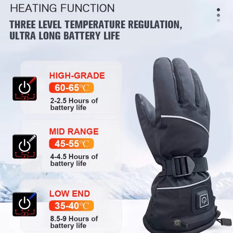 Heated Gloves Electric - Sarung Tangan Ski Listrik Penghangat Musim