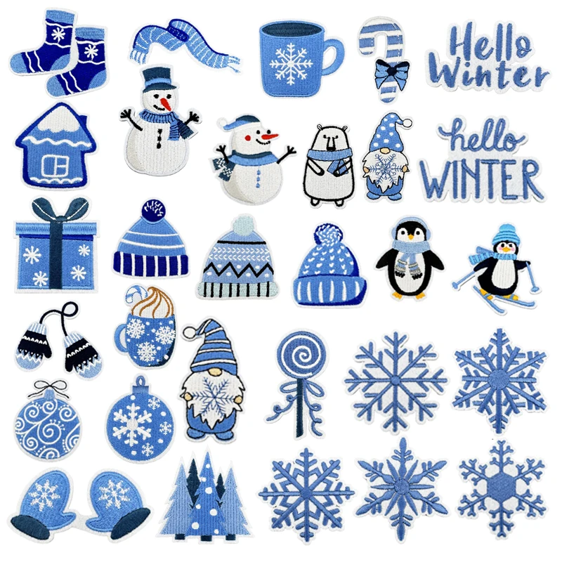 Winter Clothing Pictures - Setrikaan tambalan pohon Natal decal pakaian,