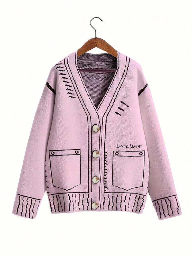 Winter Clothing Clearance Sale - Kardigan Berkancing Wanita Ukuran Plus Mantel