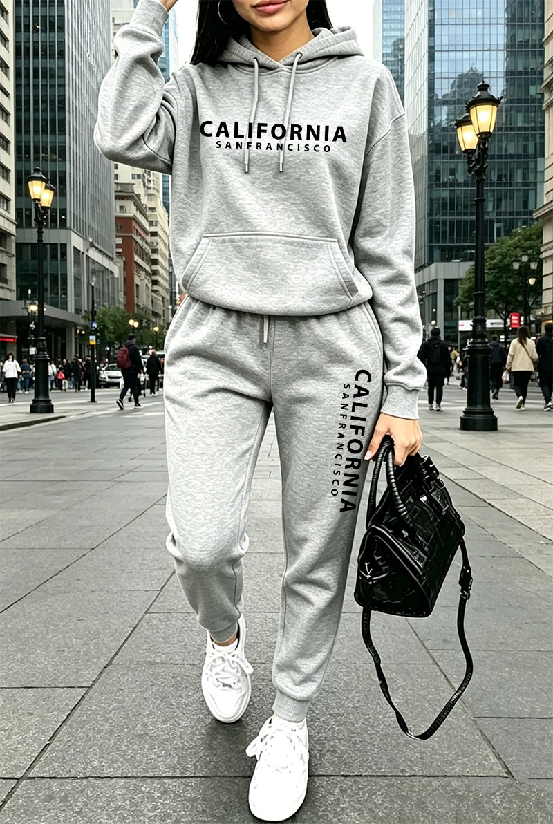 Winter Clothing Hoodie - Setelan Olahraga Wanita Berkualitas, Hoodie Kasual