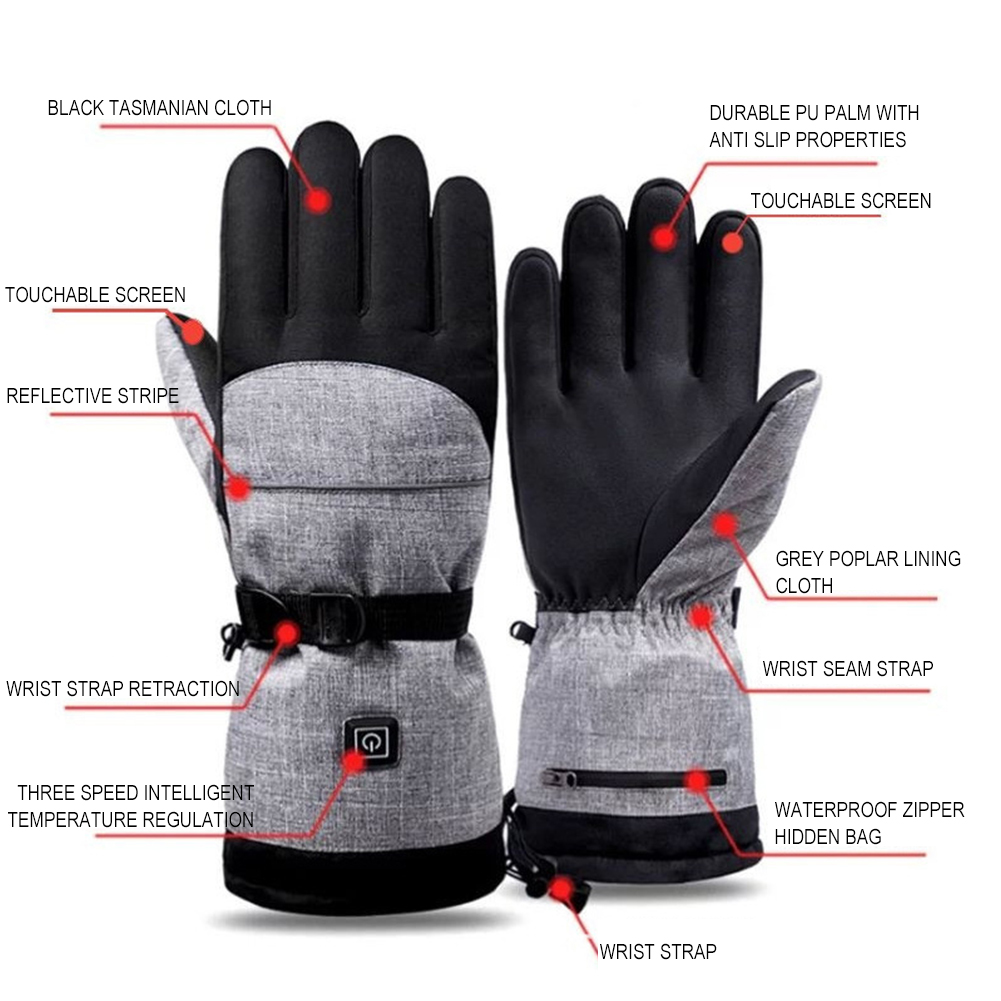 Heated Gloves Electric - 1 Pasang Sarung Tangan Pemanas Ski