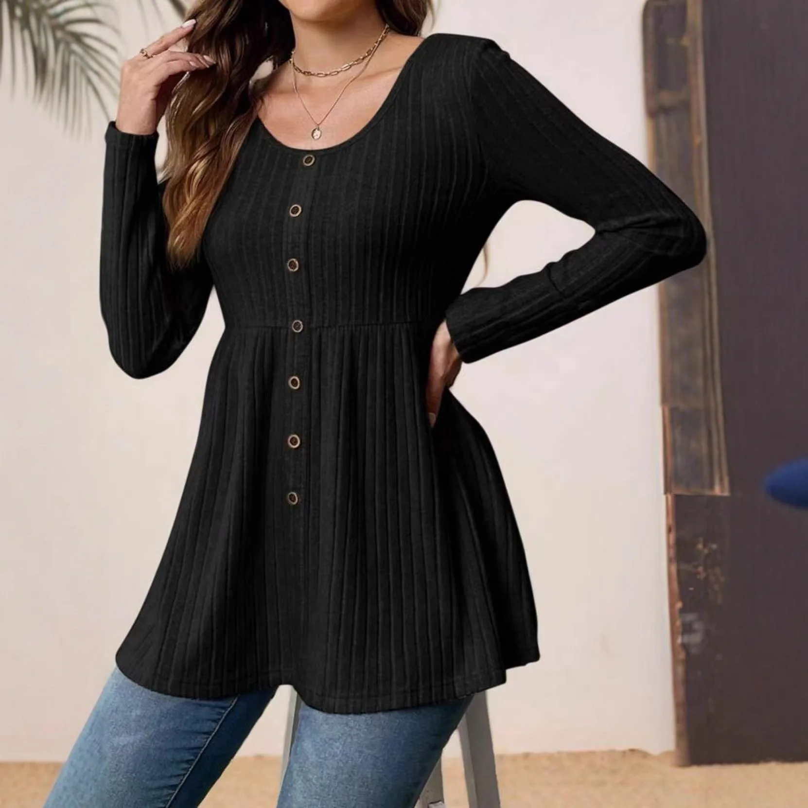 Winter Clothing Amazon - Atasan wanita musim gugur dan musim