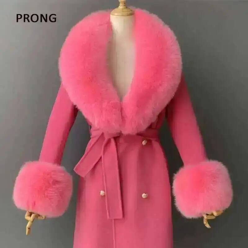 Winter Clothing Clearance Sale - Kerah bulu asli dan Set manset