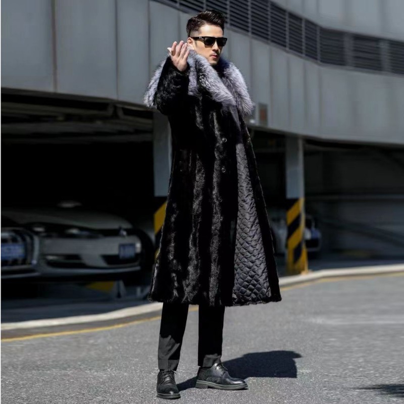 Mantel bulu palsu untuk pria,  - Winter Clothing Brands ulasan dan harga