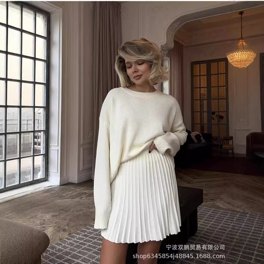Set Gaun Sweater kerah O warna - Winter Clothing Kit ulasan dan harga