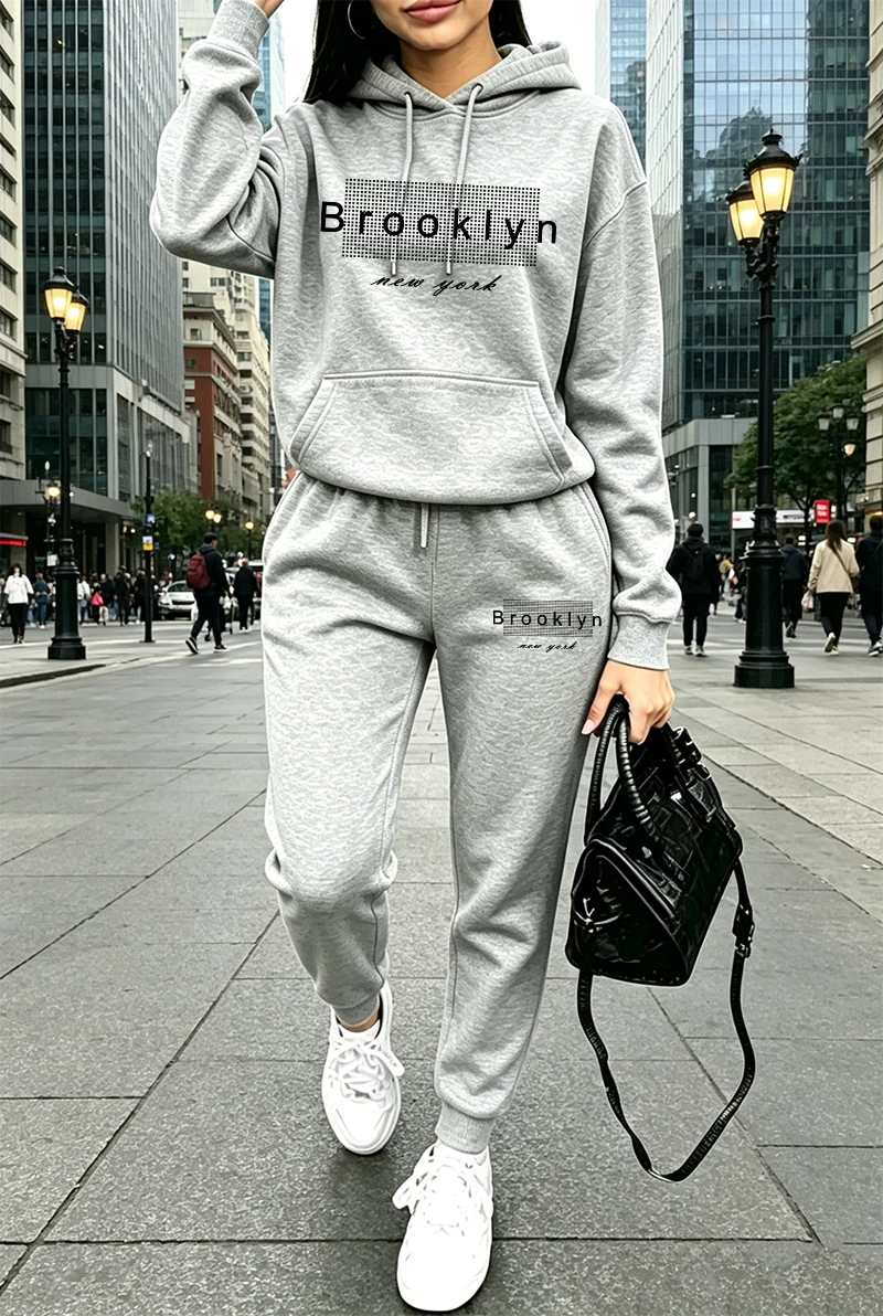 Setelan Olahraga Wanita, Hoodi - Winter Clothing Hoodie ulasan dan harga