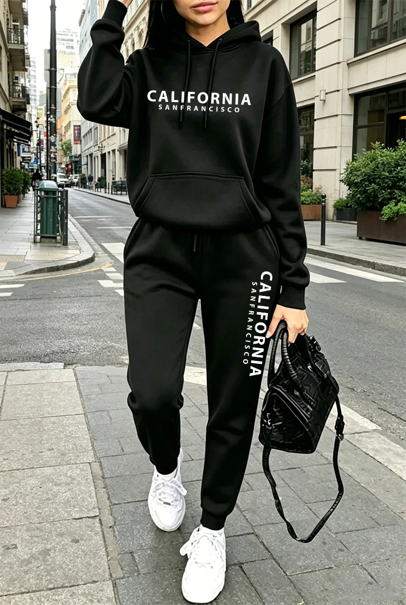 Setelan Olahraga Wanita Berkua - Winter Clothing Hoodie ulasan dan harga