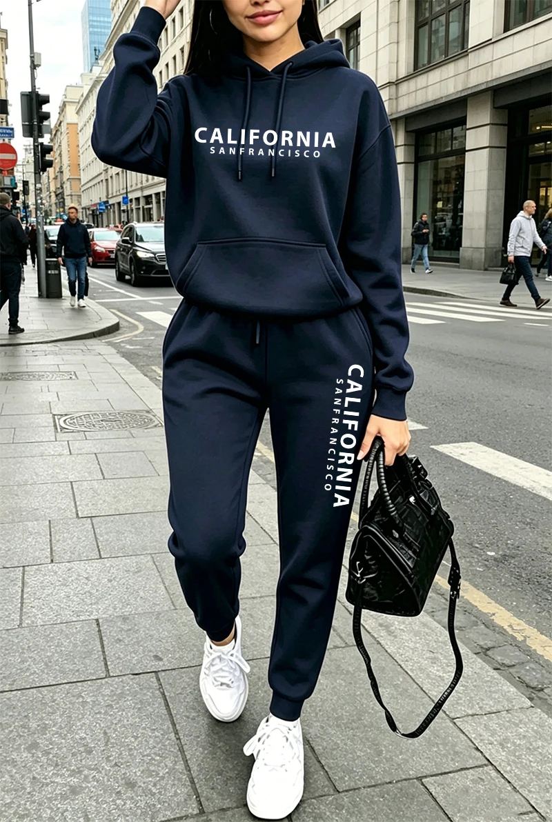 Setelan Olahraga Wanita Berkua - Winter Clothing Hoodie ulasan dan harga