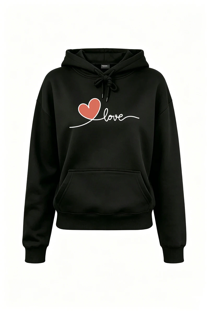 Setelan Olahraga Wanita Motif  - Winter Clothing Hoodie ulasan dan harga