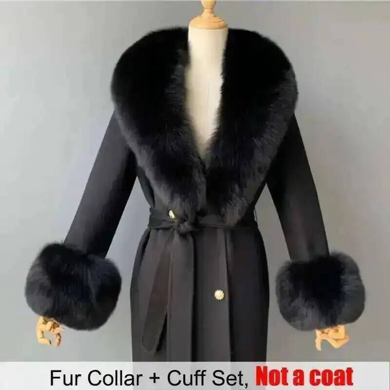 Kerah bulu asli dan Set manset - Winter Clothing Clearance Sale ulasan dan harga