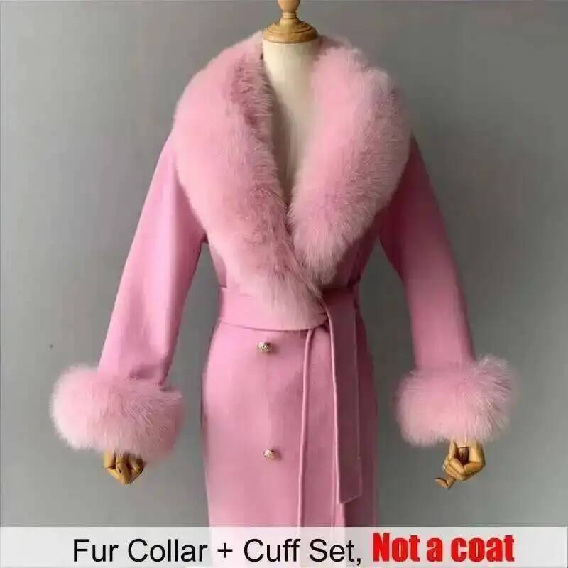 Kerah bulu asli dan Set manset - Winter Clothing Clearance Sale ulasan dan harga