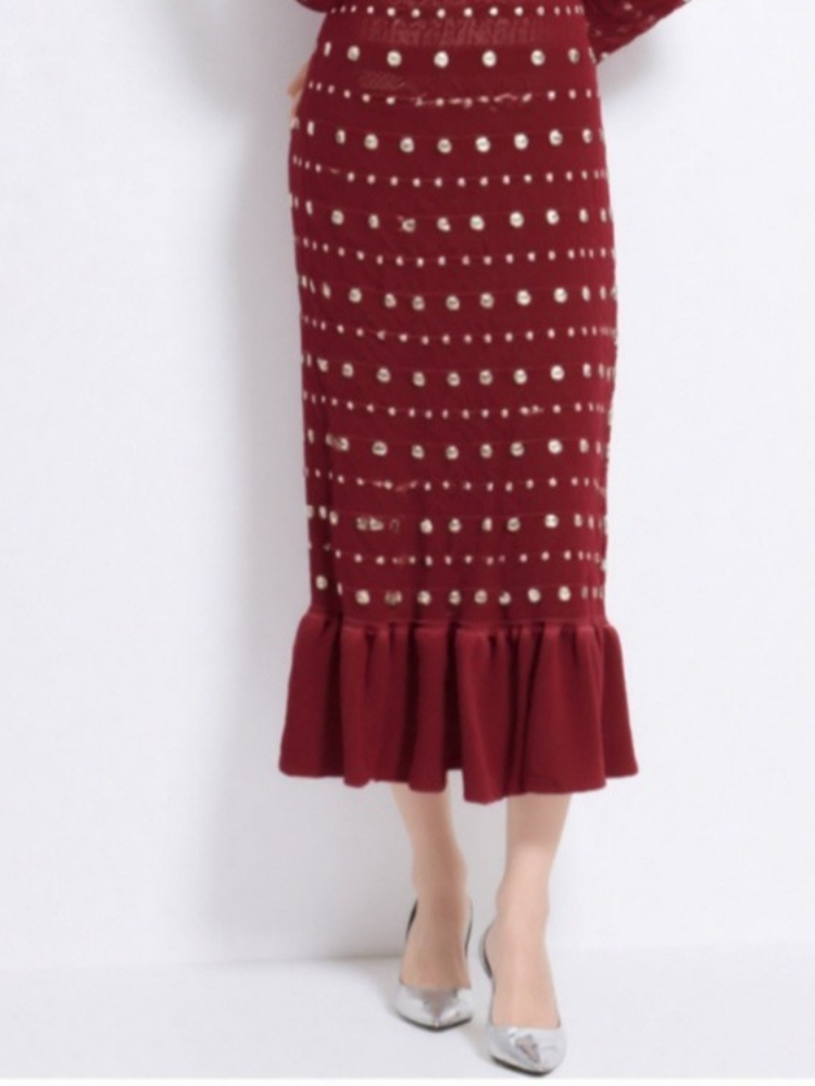 Gaun Rajut Merah Baru Berlenga - Winter Clothing Pictures ulasan dan harga