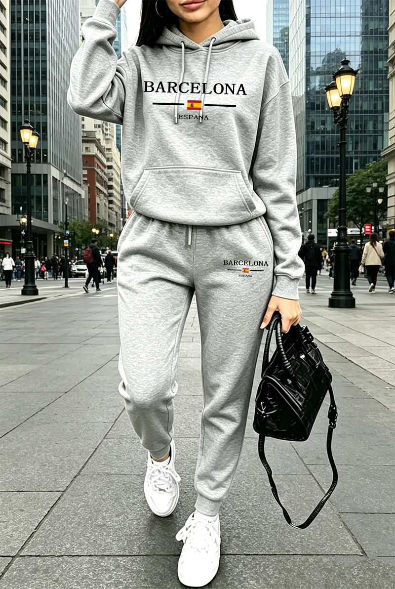 Setelan Olahraga Wanita Modis, - Winter Clothing Hoodie ulasan dan harga