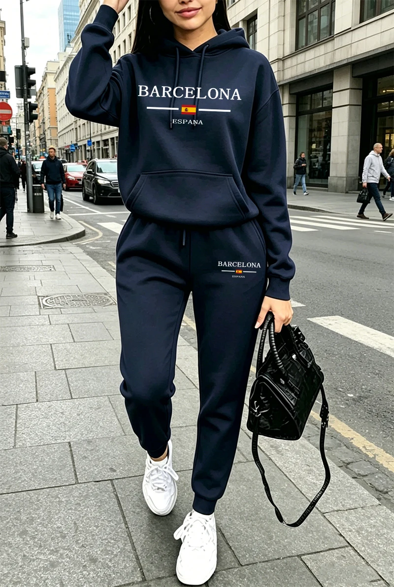 Setelan Olahraga Wanita Modis, - Winter Clothing Hoodie ulasan dan harga